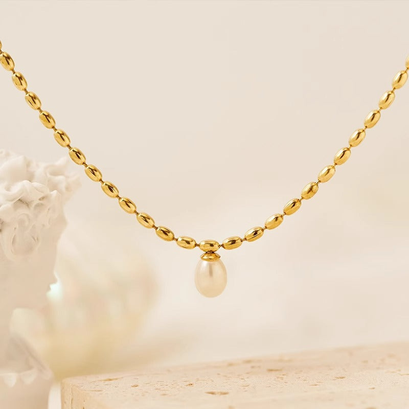 Elyora Coralie – Collar de oro para mujer