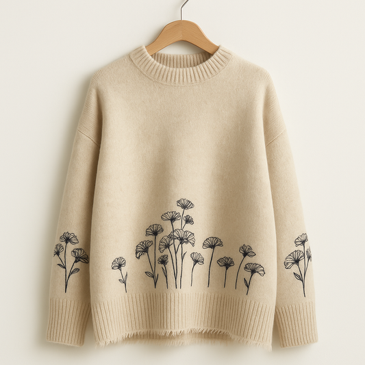 Elyora Flora – Damen Oversize Pullover